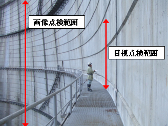 高層構造物壁面のひび割れ測定時間を8分の1に（東設土木コンサルタント）