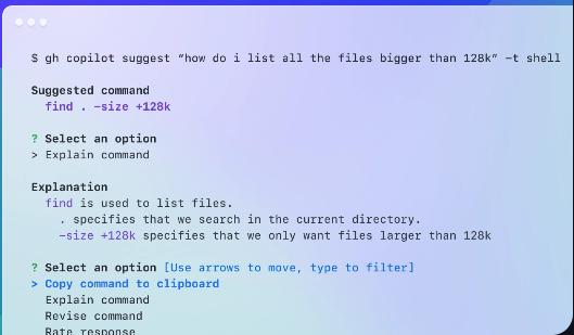 GitHub Copilot for CLI
