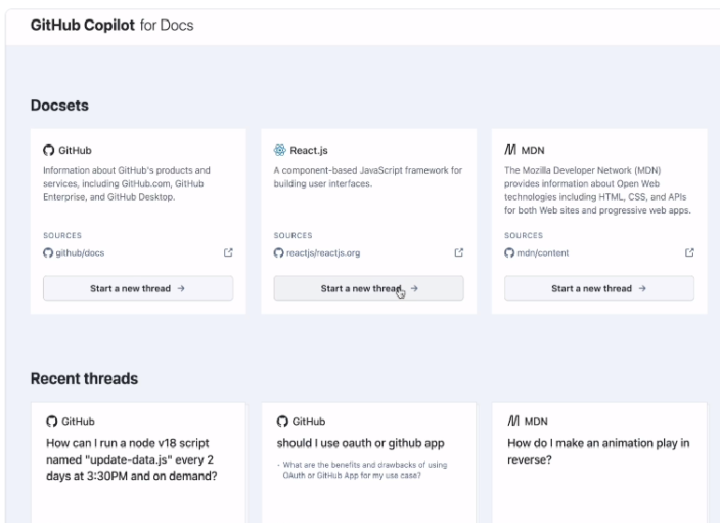 GitHub Copilot for Docs