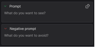 プロンプトとネガティブプロンプトを入力する