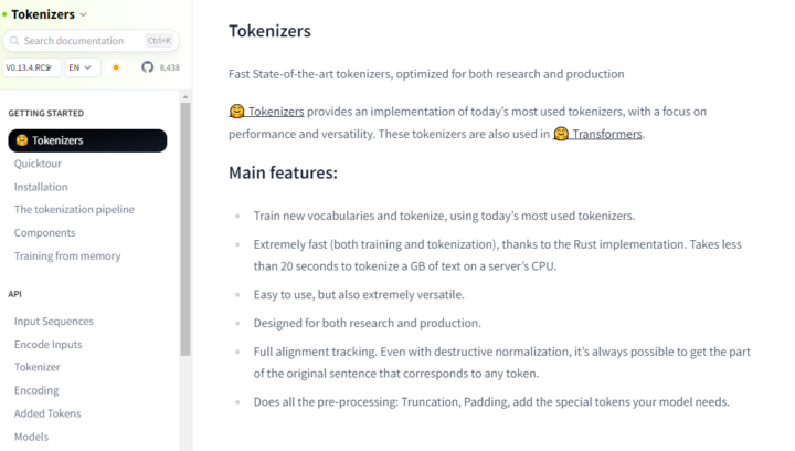 Tokenizersライブラリ