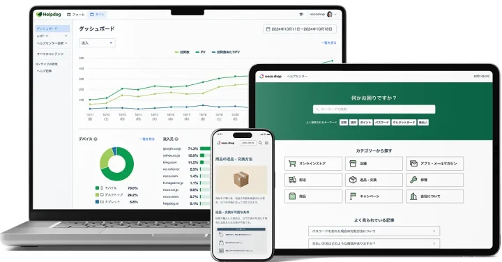 noco株式会社、AIによる先回り検索技術搭載のセルフサポートシステム「ヘルプドッグ」正式版の提供開始